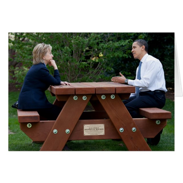 Le président Barack Obama et Hillary Clinton (Devant horizontal)