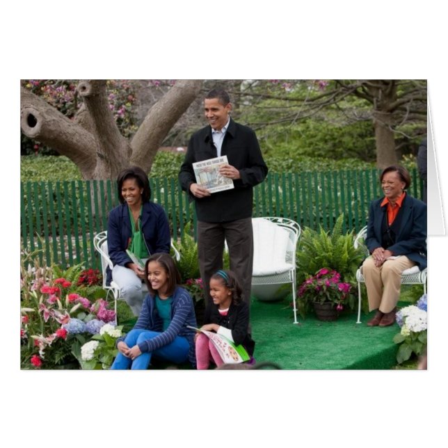 Le président Barack Obama et sa famille (Devant horizontal)