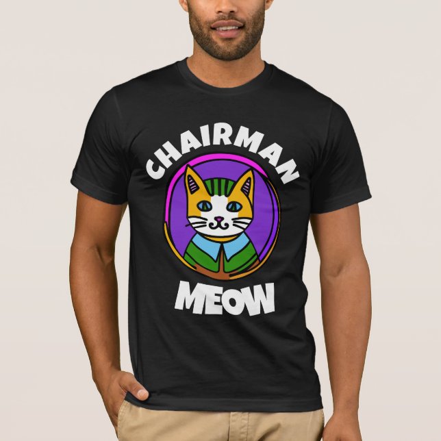 LE PRÉSIDENT MEOW Funny Chat t-shirt (Devant)