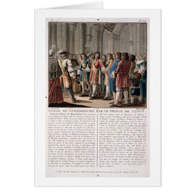 Le prince de Conti (1664-1709) félicite le duc o (Devant)