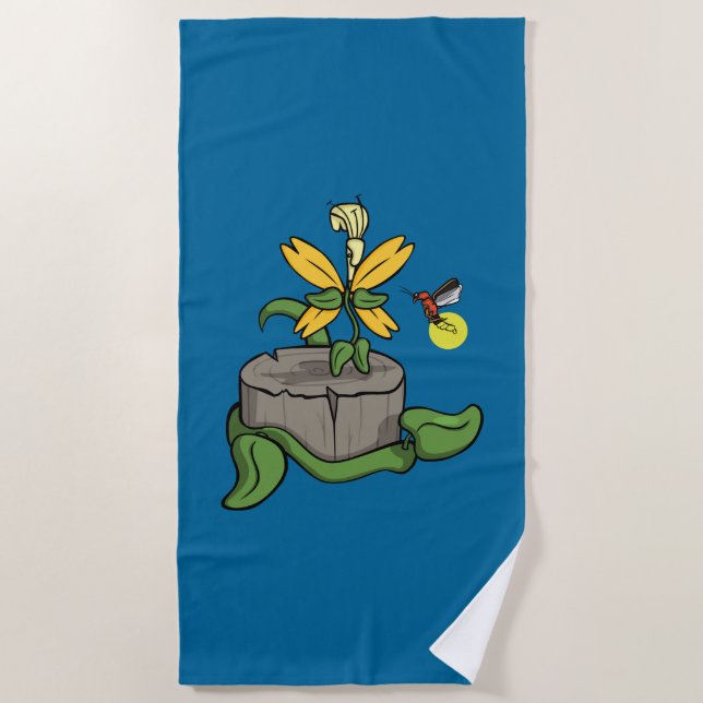Le printemps accueille la serviette de plage d'été (Devant)
