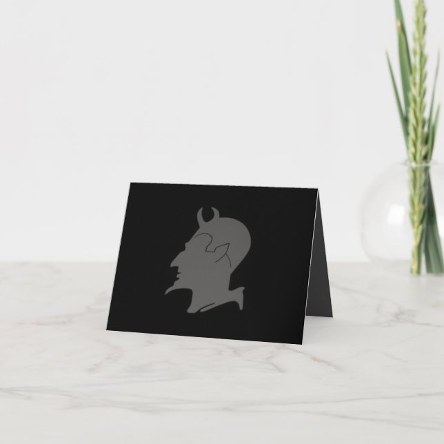 Le profil du diable - carte de salutation et de (Devant)