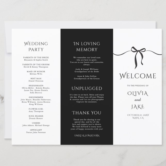 Le programme de mariage triple luxe Old Money (Devant)