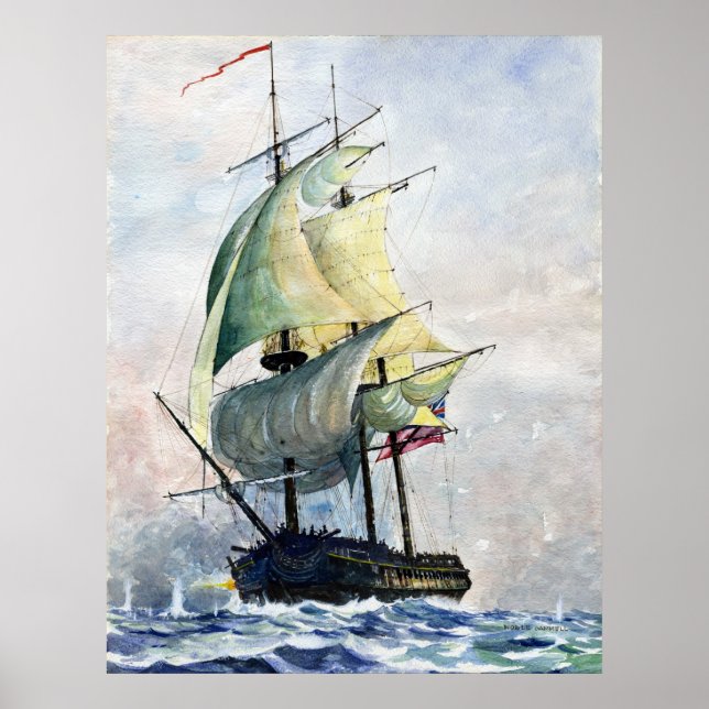 Le puissant poster de navire (Devant)