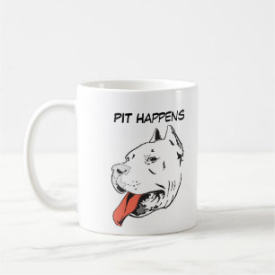 Le puits se produit tasse de café drôle de pitbu