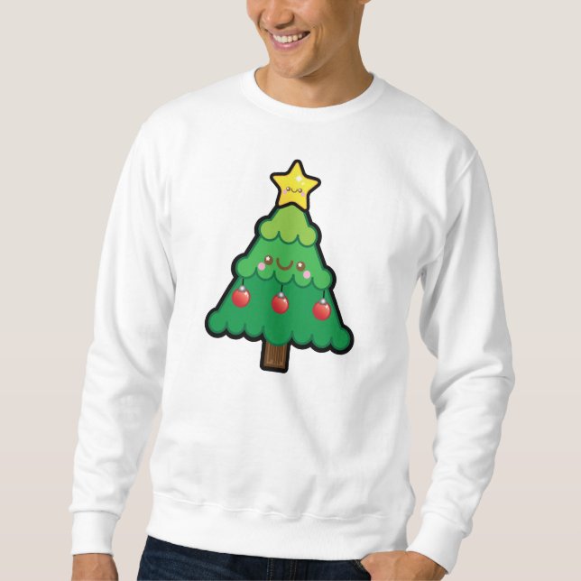Le pullover de Kawaii de Noël des hommes drôles (Devant)