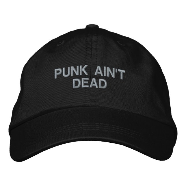 Le punk n'est pas mort : Casquette réglable (noir) (Devant)