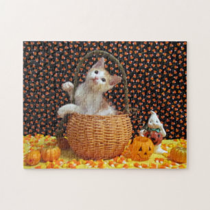 Le puzzle de chats d'Halloween doux d'Annie