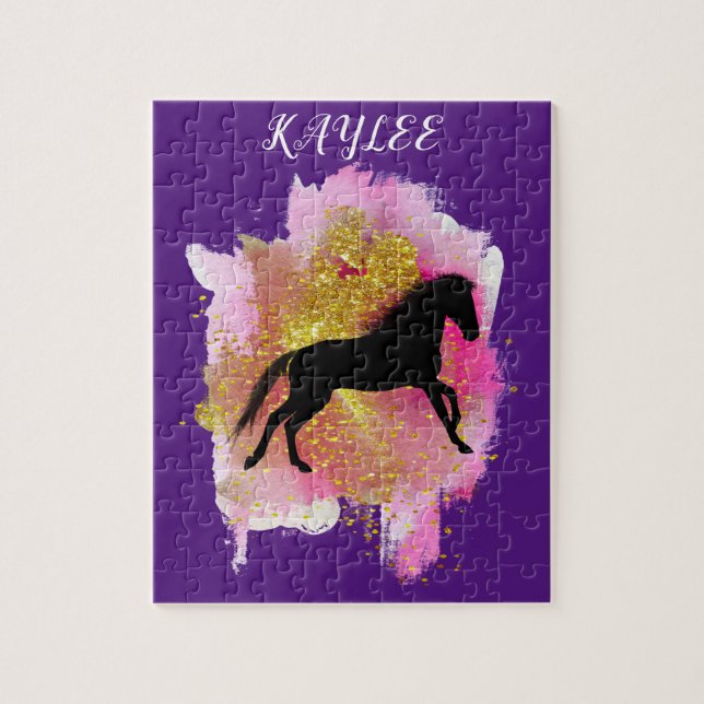 LE PUZZLE DE CHEVAL ÉCLAIRANT PERSONNALISÉ. (Vertical)