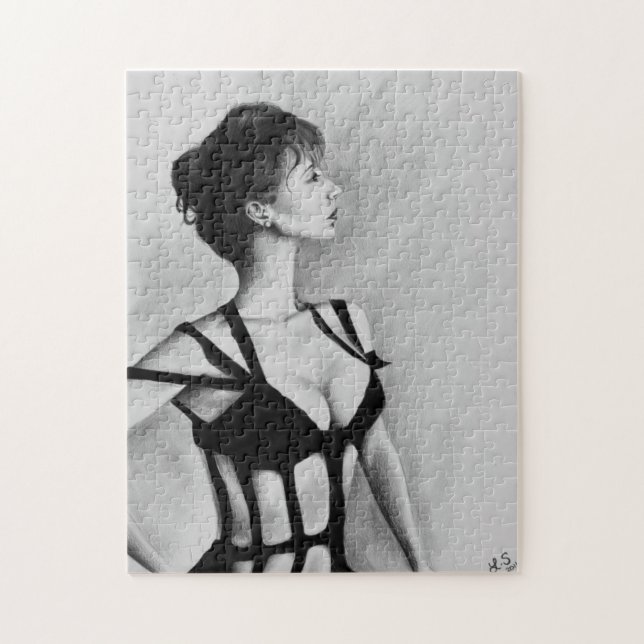 Le Puzzle de Dessin de Portrait d'Art Original Dam (Vertical)