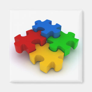 Le puzzle de l'autisme 3D rapièce le magnet de