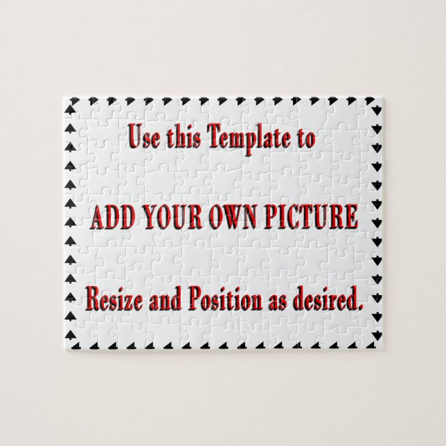 Le puzzle fait sur commande ajoutent votre propre (Horizontal)