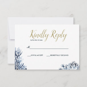 Le récif bleu Mariage nautique RSVP