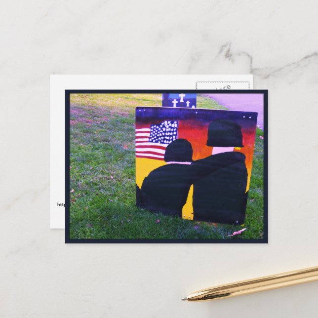 Le réconfort d'un soldat - Carte postale (Devant/Arrière en situation)