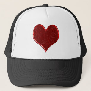 Le remous a recouvert le casquette de coeur