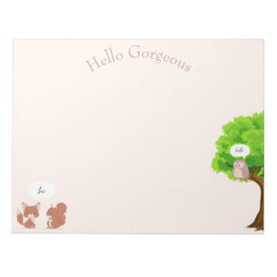 Le renard et le bloc-notes écureuil pour les liste