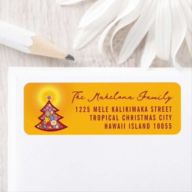 Le ressort fleurit des étiquettes de adresse (En situation)