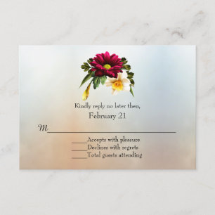 Le ressort fleurit épousant la carte de RSVP