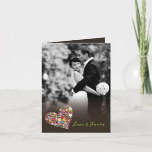 Le ressort fleurit le carte photo de Merci de