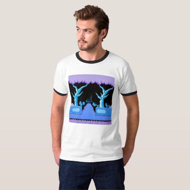 Le rétro jeu vidéo à 8 bits a inspiré le T-shirt (Devant entier)