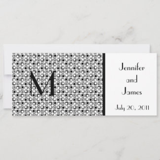 Le rétro monogramme de faire-part de mariage