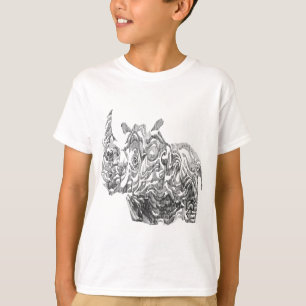 Le rhinocéros de rhinocéros badine le T-shirt