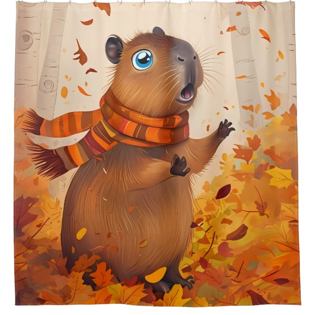 Le rideau d'automne de Capybara | Cosy Automne (Devant)