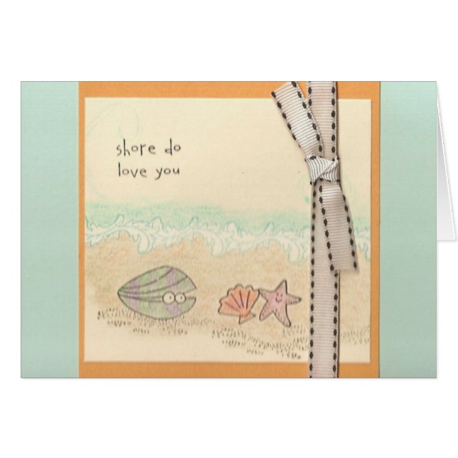 Le rivage vous aiment carte (Devant horizontal)