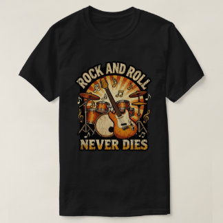 Le rock and roll ne meurt jamais vintage T-shirt d