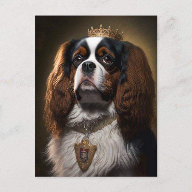 Le roi Charles Cavalier Spaniel avec carte postale (Devant)