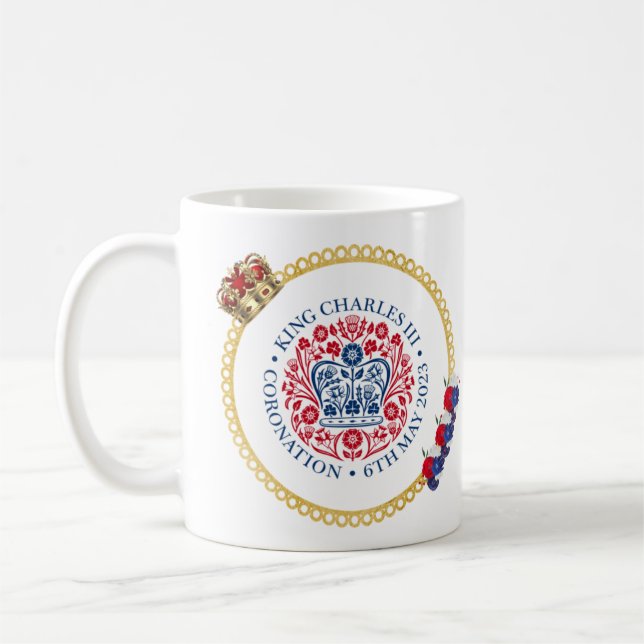 Le roi Charles III Couronne Coronation Mug (Gauche)