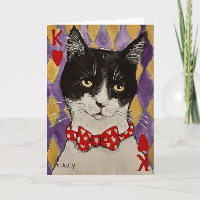 Le roi de cœur plié carte (Devant)