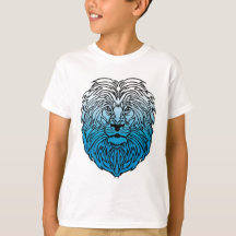 Le roi de la Jungle, T-shirt du garçon Lion bleu