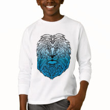 Le roi de la Jungle, T-shirt du garçon Lion bleu