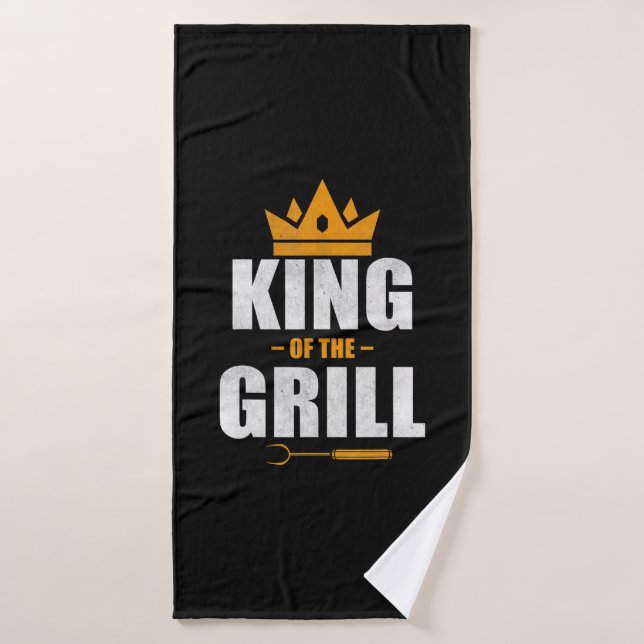 Le roi des grillades | grillades & barbecues amour (Serviette de bain)
