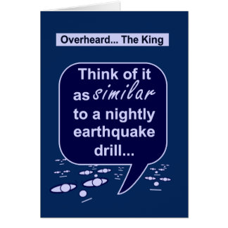 Le roi préfère des exercices de tremblement de