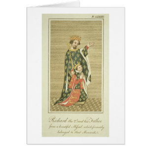 Le Roi Richard II (1367-1400) avec son père