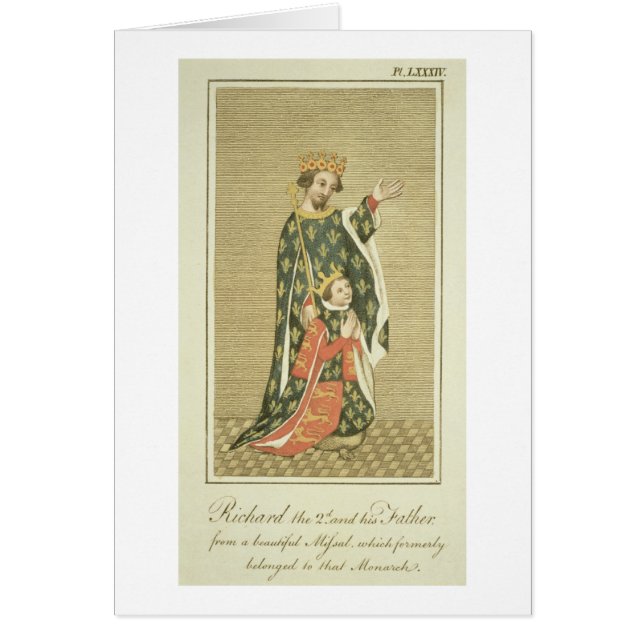 Le Roi Richard II (1367-1400) avec son père (Devant)