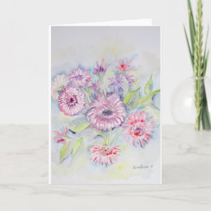 Le rose fleurit la carte vierge