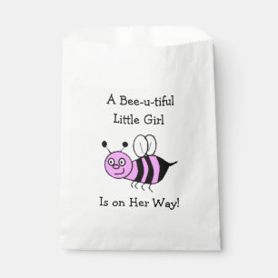 Le rose gaffent des sacs de faveur de baby shower