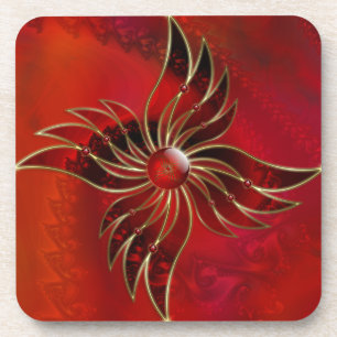 Le rouge comme le Dessous de verre de liège flamme
