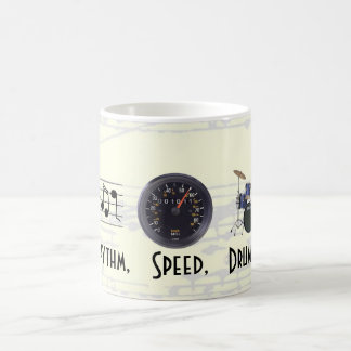 Le rythme, vitesse, bat du tambour de la tasse