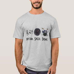 Le rythme, vitesse, bat du tambour du T-shirt