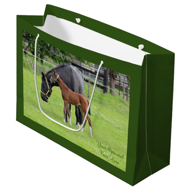 Le sac cadeau personnalisé du Cheval Lover (Devant Angle)