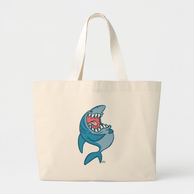 Le sac de plage de dessins animés Laughton Shark (Devant)