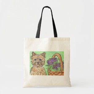 Le sac de terrier de cairn fleurit la maman de