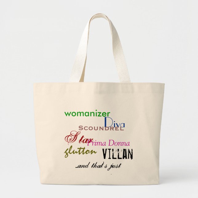 Le sac des coulisses de caractères (Devant)