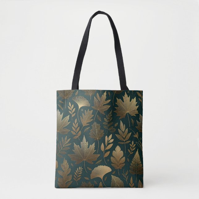 Le Sac fourre-tout de luxe "Golden Foliage" à l'au (Devant)