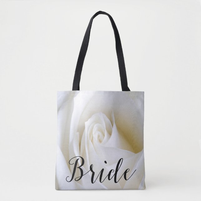 Le Sac fourre-tout de toile de la mariée de rose b (Devant)