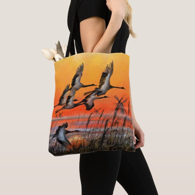 Le Sac fourre-tout des oiseaux du coucher du solei (De près)
